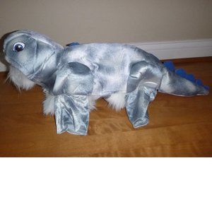 DOG COSTUME Dinosaur STEGASAURUS Halloween Dress Up Size  Large 24"-28" NWT